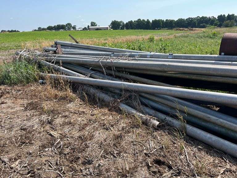 Irrigation pipe, 30 ft., hook and latch, most are 6”, some 4”
