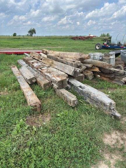 (20) assorted sized barn beams- different lengths & sizes, row:9 image