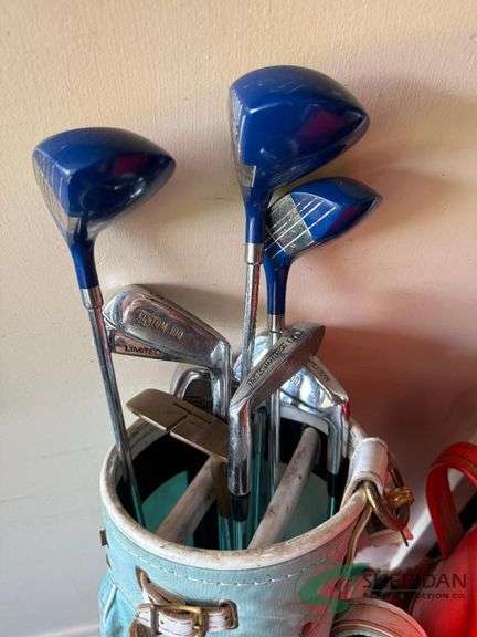 Golf clubs with 2 bags