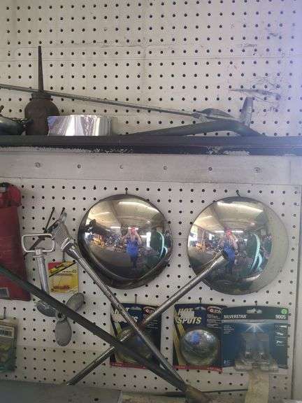 Contents of wall, brazing rod, belts, wire
