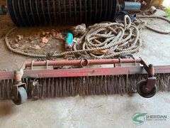Golf ball pick up roller and broom