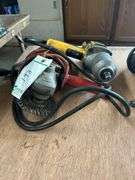 Grinder with wire brush and Dewalt impact wrench