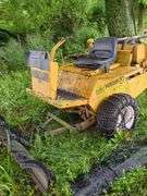 Hustler zero turn mower with blade; running status unknown