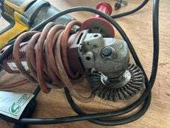 Grinder with wire brush and Dewalt impact wrench