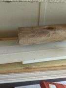 Shelf misc wood pieces