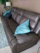Leather recliner couch