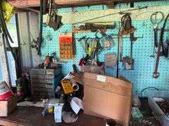Contents of bench and wall