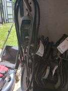 C-clamps, jumper cables, and come-along