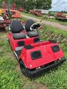 Red golf cart, row:4