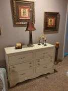 Dresser, pictures and candles
