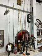 Fishing poles and items