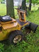 Hustler zero turn mower with blade; running status unknown