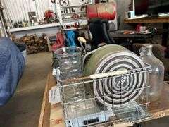 Glassware and meat grinder