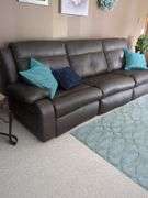 Leather recliner couch