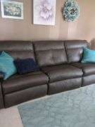 Leather recliner couch
