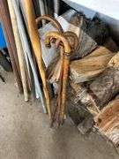 Wooden canes and walking stick