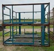 (2) Pallet racks 115" L x 48" W x 51" H, row:4