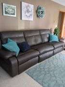 Leather recliner couch