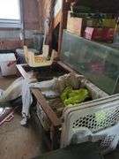 Contents of left half of attic, does not include trains in and on glass case