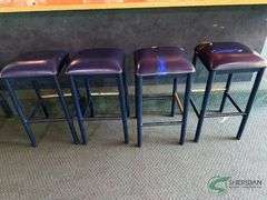 4 Padded bar stools
