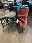 Camping chairs, stools, and wheelchair