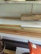 Shelf misc wood pieces