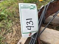 Misc. size shepherd hooks, trellis, step 2 wagon, wine barrel rings, & wind spinner chimes, row:4