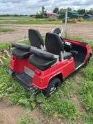 Red golf cart, row:4