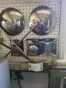 Contents of wall, brazing rod, belts, wire