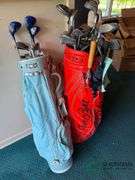 Golf clubs with 2 bags