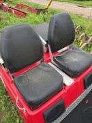 Red golf cart, row:4