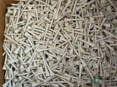 Numerous golf tees