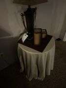 End table lamp and contents