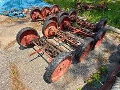 Disassembled reel mower