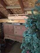 Contents of left half of attic, does not include trains in and on glass case