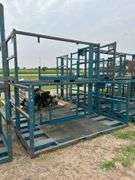 (3) Pallet racks 115" L x 48" W x 51" H, row:4
