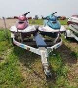 1997 & 1999 Jet Ski's with trailer, row:2