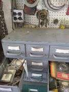 Metal nuts and bolts  organizer
