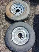 (2) 8-Lug Tires on Rims