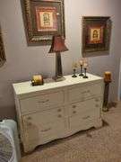 Dresser, pictures and candles
