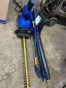 Grabbers, leaf blower, and hedge trimmer