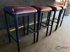 4 Padded bar stools