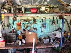 Contents of bench and wall