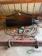 Golf ball pick up roller and broom