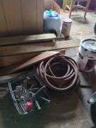 Contents of left half of attic, does not include trains in and on glass case