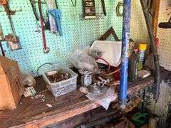 Contents of bench and wall