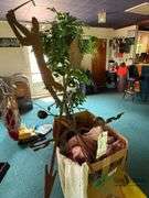 Kids toys, fake tree, and more
