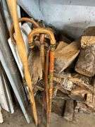 Wooden canes and walking stick