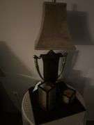End table lamp and contents