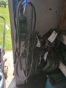 C-clamps, jumper cables, and come-along